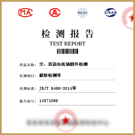 交、直流電機軸鍛件檢測